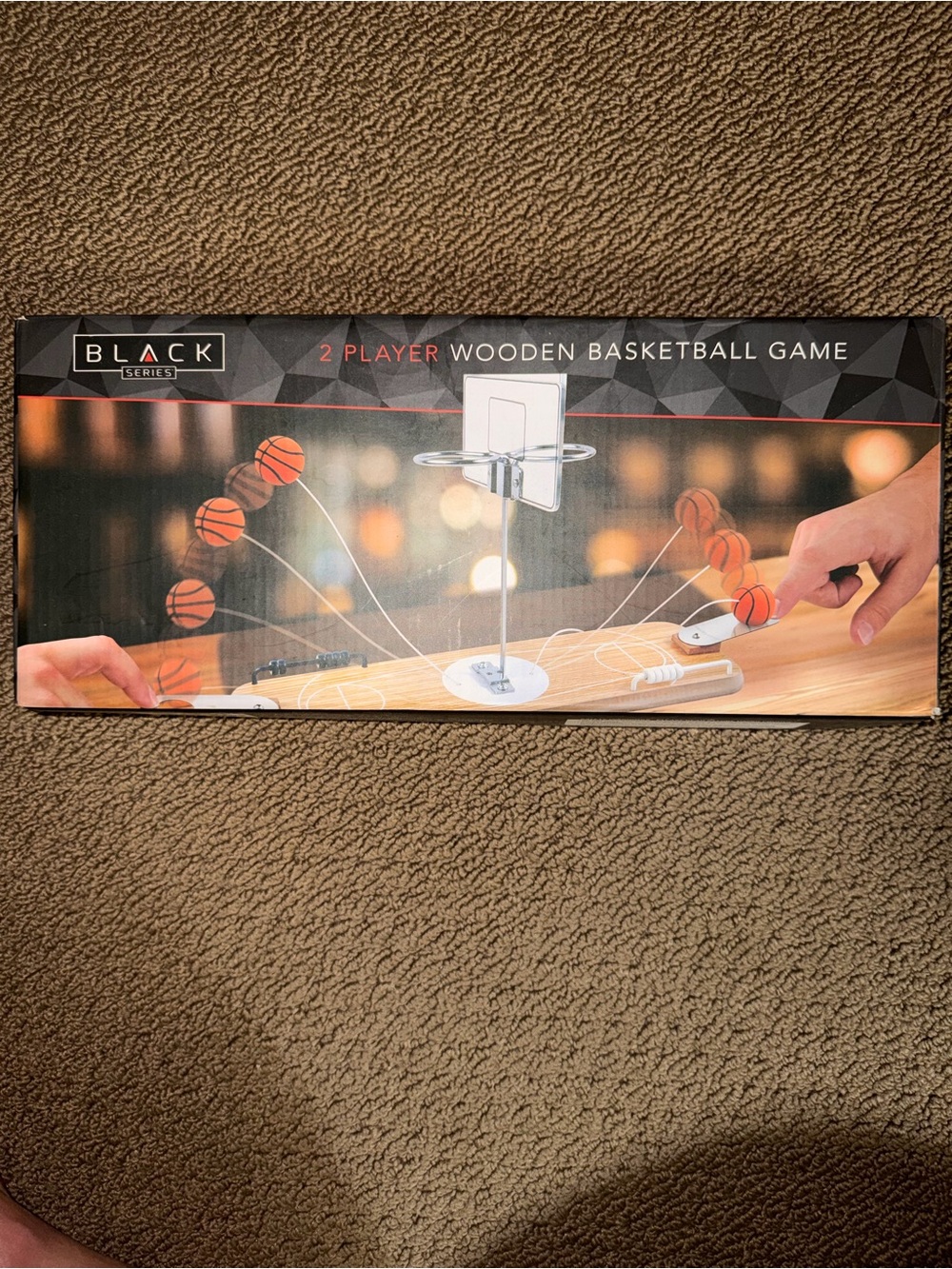 2-Player Table Top Wooden Basketball Game